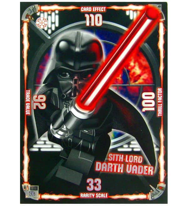 Lego Star Wars Serie 1 Carte XXL Sith Lord Darth Vader, Stickerpoint