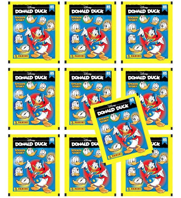 Panini Donald Duck 85 ans Sticker + Cards - 10 Pochettes