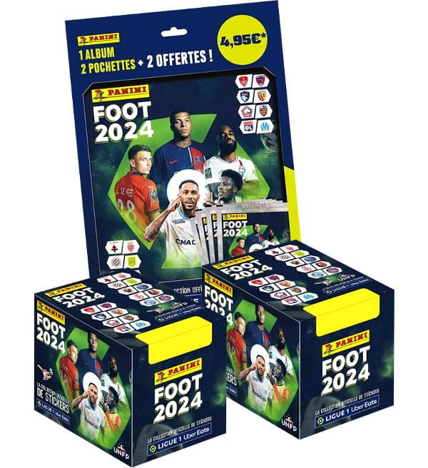 Panini Foot 2024 Ligue 1 Stickers Starter Pack + 2 Boîtes (=100
