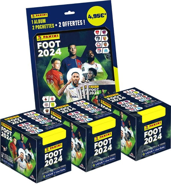 Panini Foot 2024 Ligue 1 Stickers Starter Pack + 3 Boîtes (=150
