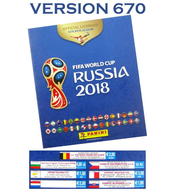 album officiel à couverture souple et 3 paquets dautocollants inclus Panini Album de la Coupe du Monde de la FIFA 2018 en Russie 
