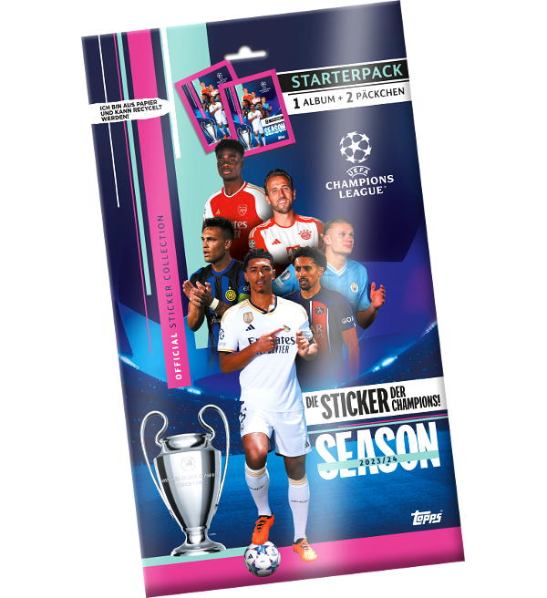 Topps Champions League Stickers 2023/2024 Starterpack Album + 16