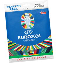 Topps EURO 2024 Stickers - Starter Pack (Album + 24 Stickers)