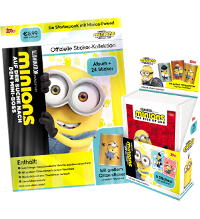 Topps Minions - The Rise of Gru Stickers - Starterpack + Boîte